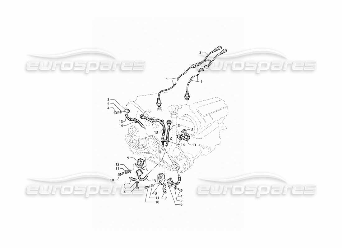 maserati qtp v8 (1998) sistema de encendido: sensores diagrama de piezas