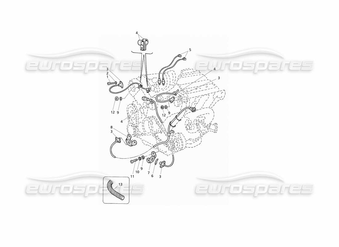 maserati qtp v6 evoluzione sistema de encendido: diagrama de piezas de sensores