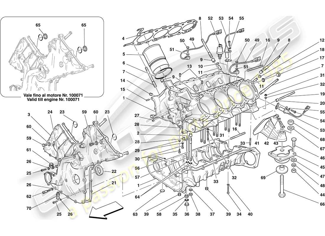 ferrari f430 coupe (usa) diagrama de piezas del carter