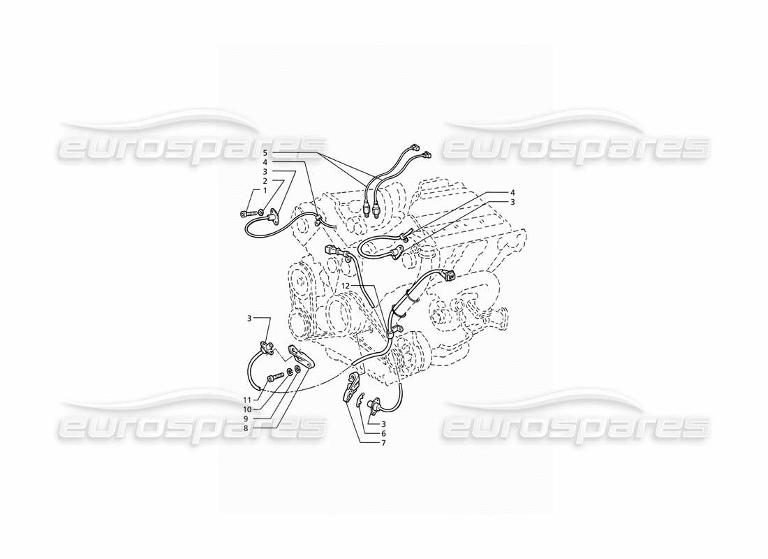 maserati ghibli 2.8 (abs) sincronización del sistema de encendido: sensores diagrama de piezas