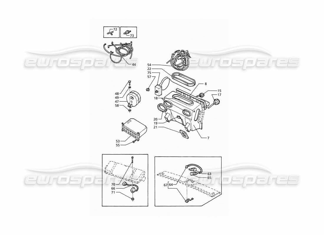 maserati ghibli 2.8 (abs) diagrama de piezas del conjunto del aire acondicionado automático (transmisión izquierda)