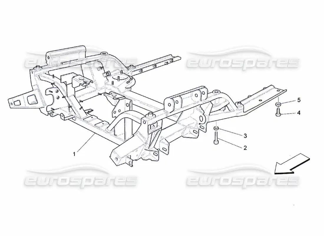 maserati qtp. (2010) 4.7 front underchassis diagrama de piezas