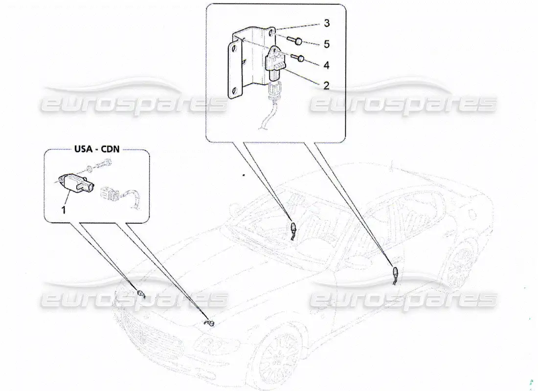 maserati qtp. (2010) 4.2 sensores de accidente diagrama de piezas