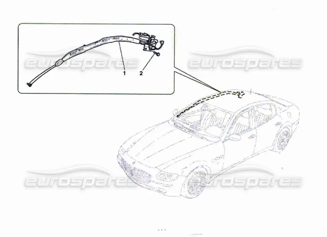 maserati qtp. (2010) 4.7 sistema de bolsa de ventana diagrama de piezas