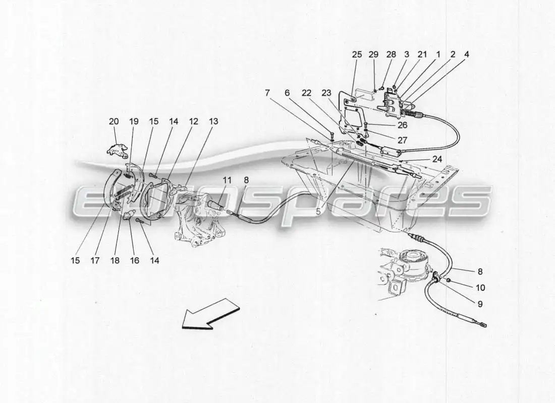 maserati grancabrio mc centenario freno de mano diagrama de piezas