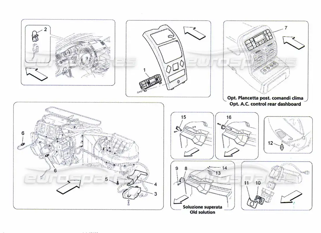 maserati qtp. (2010) 4.7 unidad a c: control electrónico diagrama de piezas