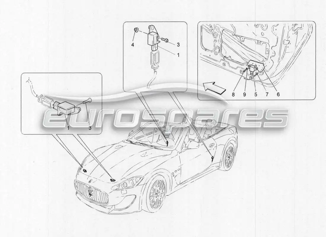 maserati grancabrio mc centenario sensores de choque diagrama de piezas