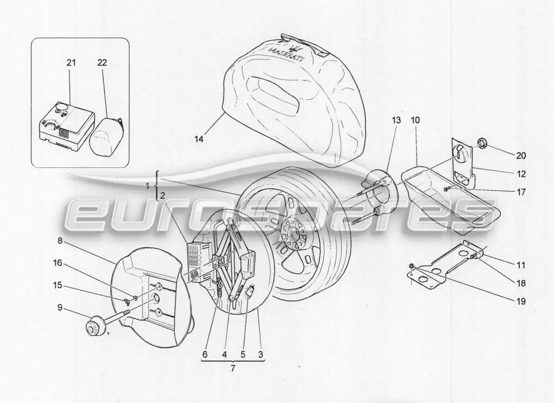 maserati grancabrio mc centenario equipamiento estandar diagrama de piezas