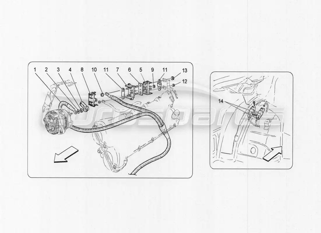 maserati granturismo special edition cableado principal diagrama de piezas