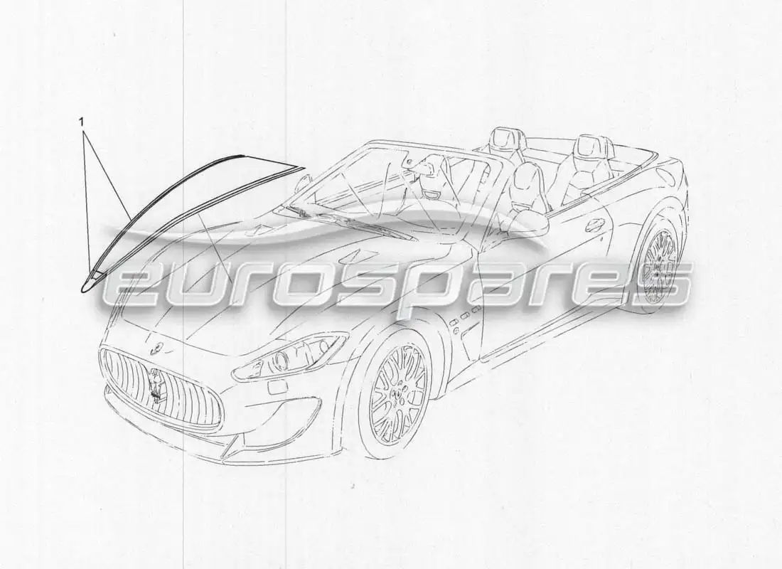 maserati grancabrio mc centenario molduras de escudos y paneles de cobertura diagrama de piezas