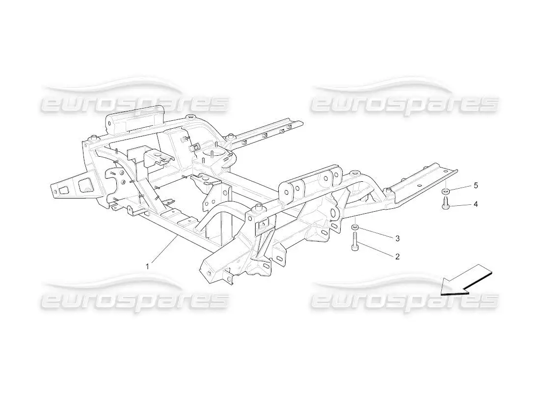 maserati qtp. (2011) 4.2 auto diagrama de piezas del chasis delantero