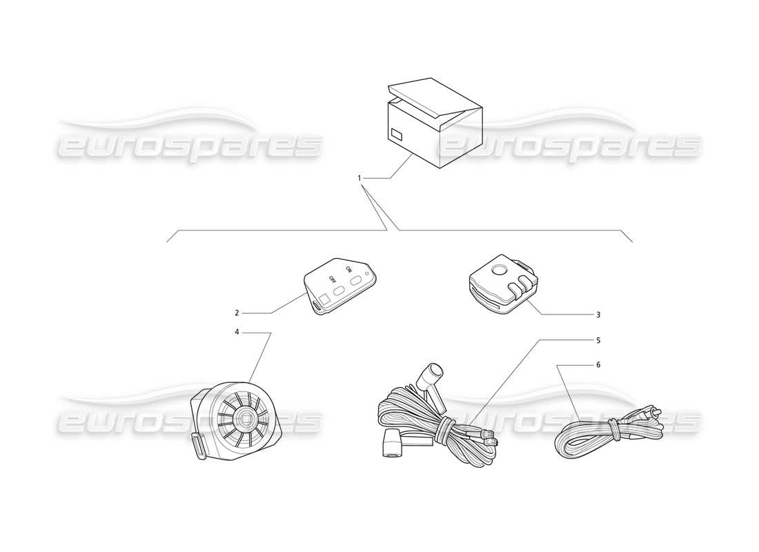 maserati qtp v6 (1996) anti theft system part diagram