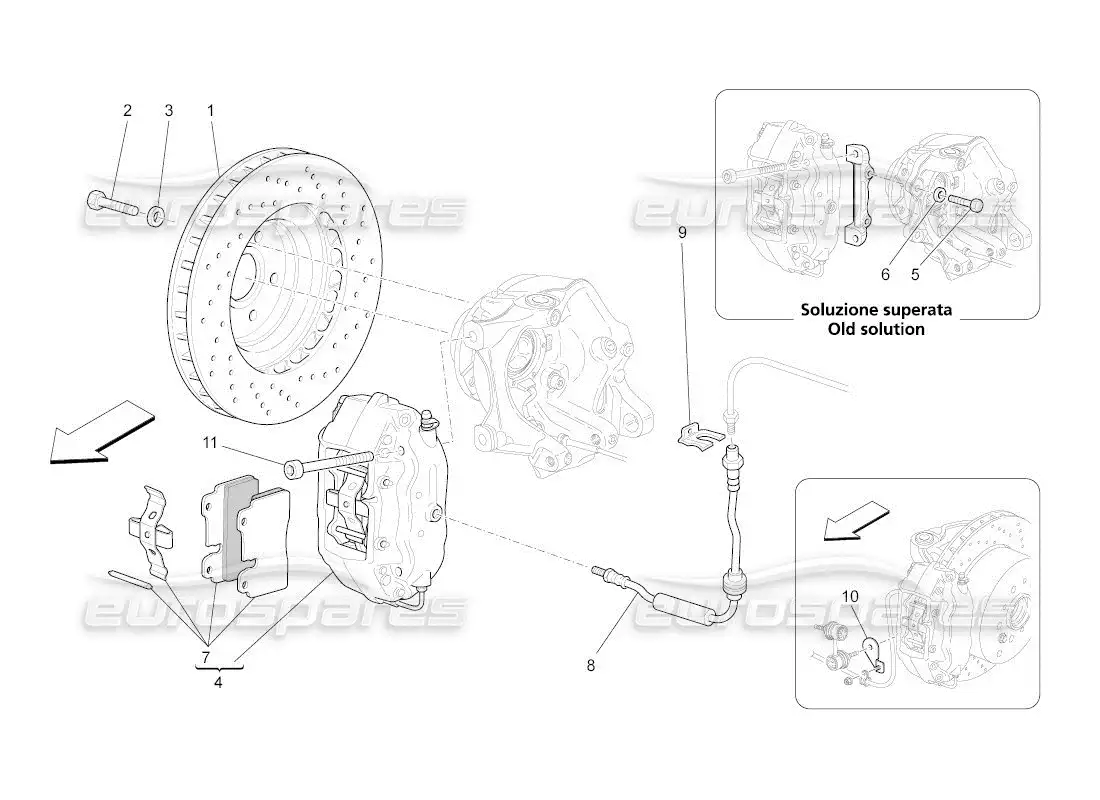 maserati qtp. (2011) 4.2 auto braking devices on rear wheels diagrama de piezas