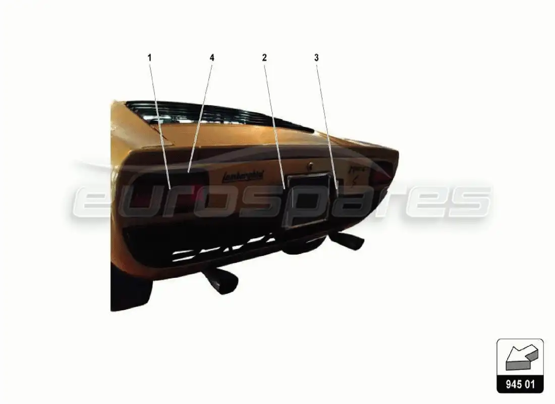 lamborghini miura p400s luces diagrama de piezas