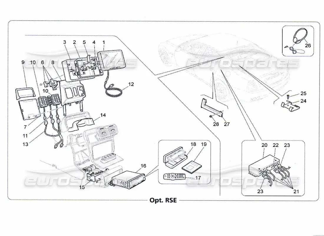 maserati qtp. (2010) 4.7 sistema de ti diagrama de piezas