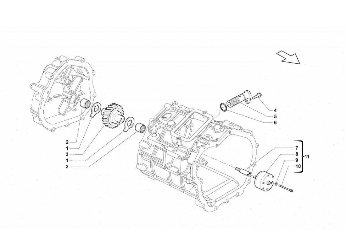 lamborghini gallardo sts ii sc diagrama de piezas de la bomba de aceite de la caja de cambios