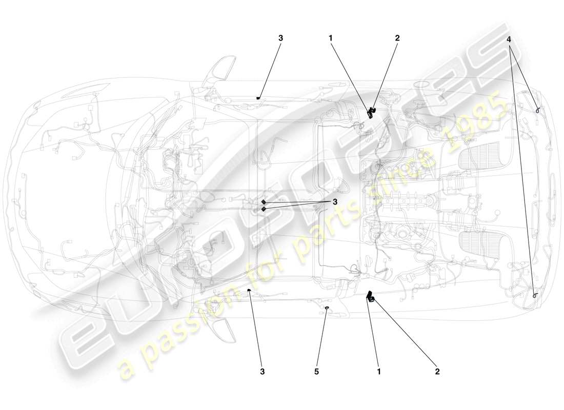 ferrari 458 spider (rhd) fijaciones varias para el sistema eléctrico esquema de piezas