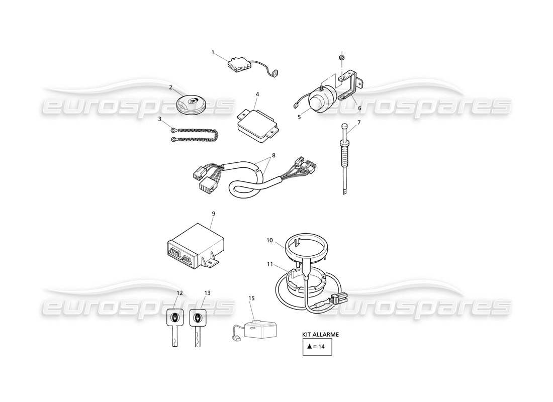 maserati qtp v6 evoluzione sistemas antirrobo diagrama de piezas