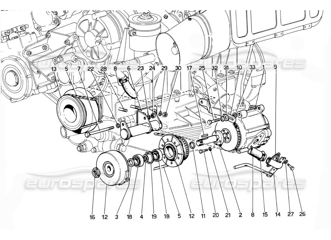 ferrari 365 gtc4 (mechanical) bomba de aire usa - revisión diagrama de piezas