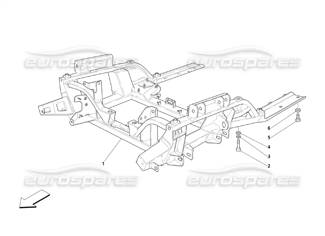maserati qtp. (2003) 4.2 bastidor delantero diagrama de piezas
