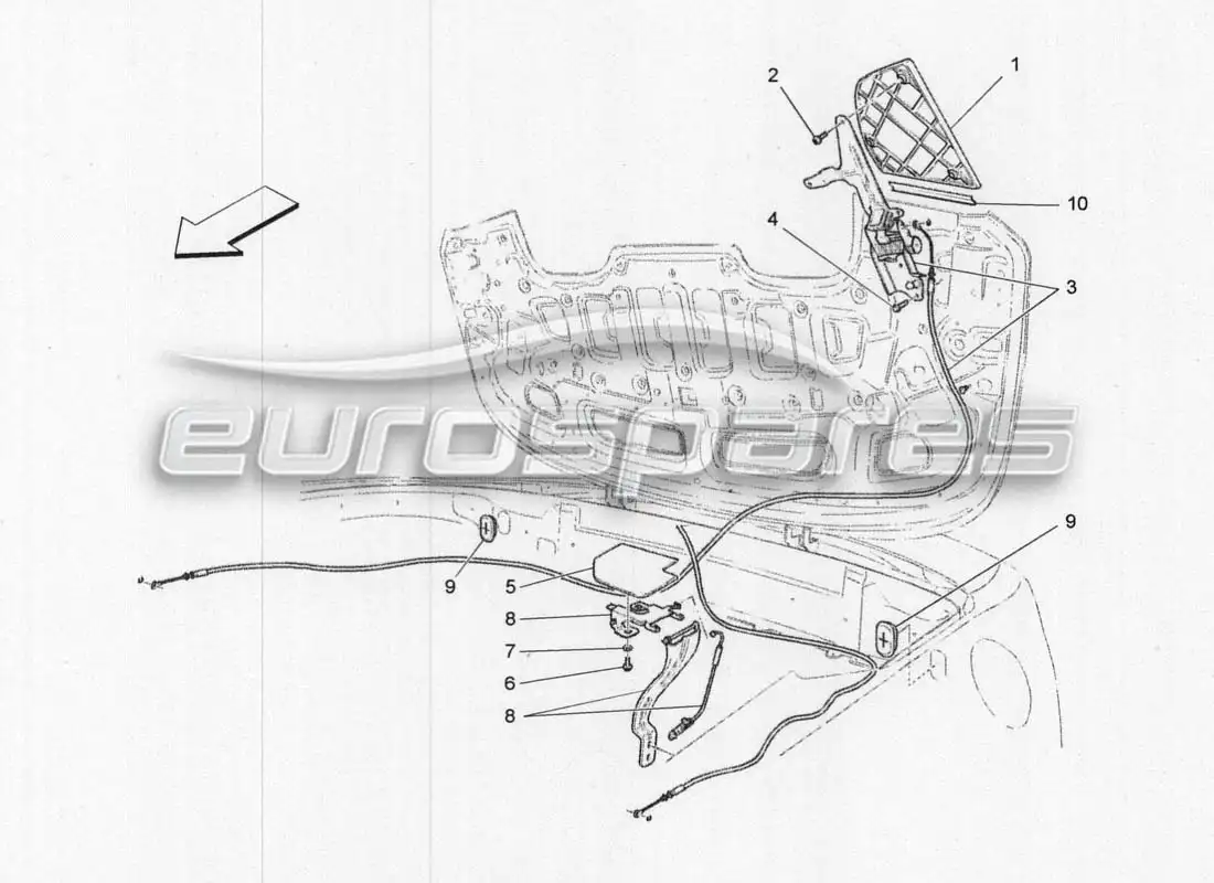 maserati grancabrio mc centenario sistema eléctrico: flaps diagrama de piezas