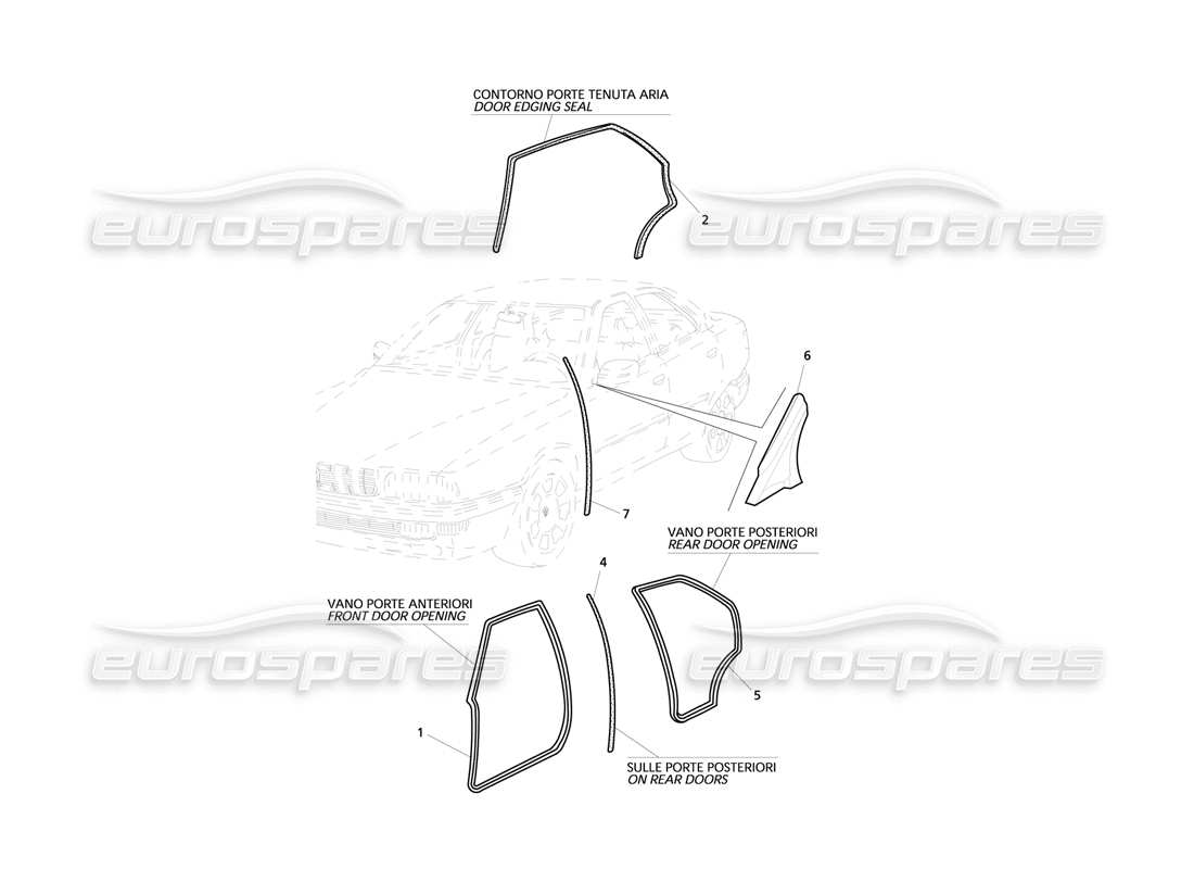 maserati qtp v8 evoluzione diagrama de piezas de sellos externos