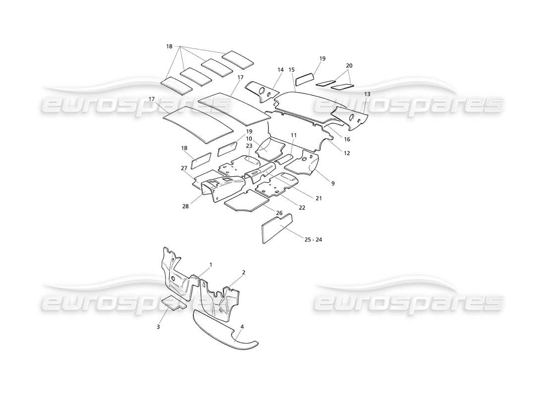 maserati qtp v6 evoluzione aislamiento diagrama de piezas