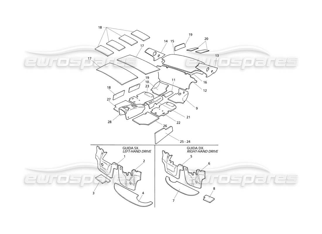 maserati qtp v8 evoluzione aislamiento diagrama de piezas