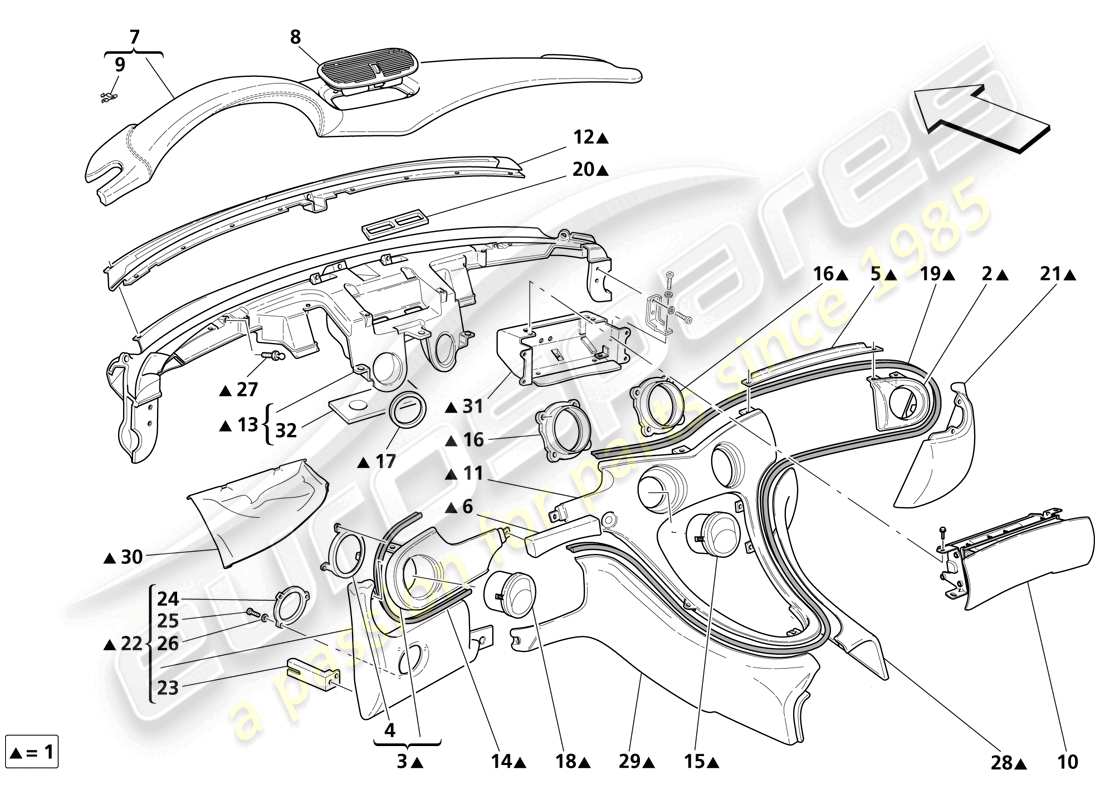 maserati trofeo panel diagrama de piezas