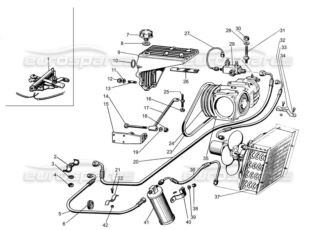 lamborghini espada aire acondicionado (de 176 a 750) diagrama de piezas