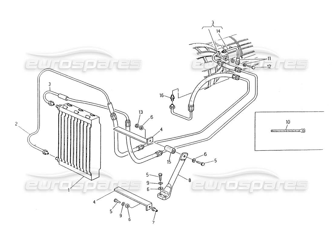 maserati 418 / 4.24v / 430 transmisión automática zf-enfriador de aceite diagrama de piezas