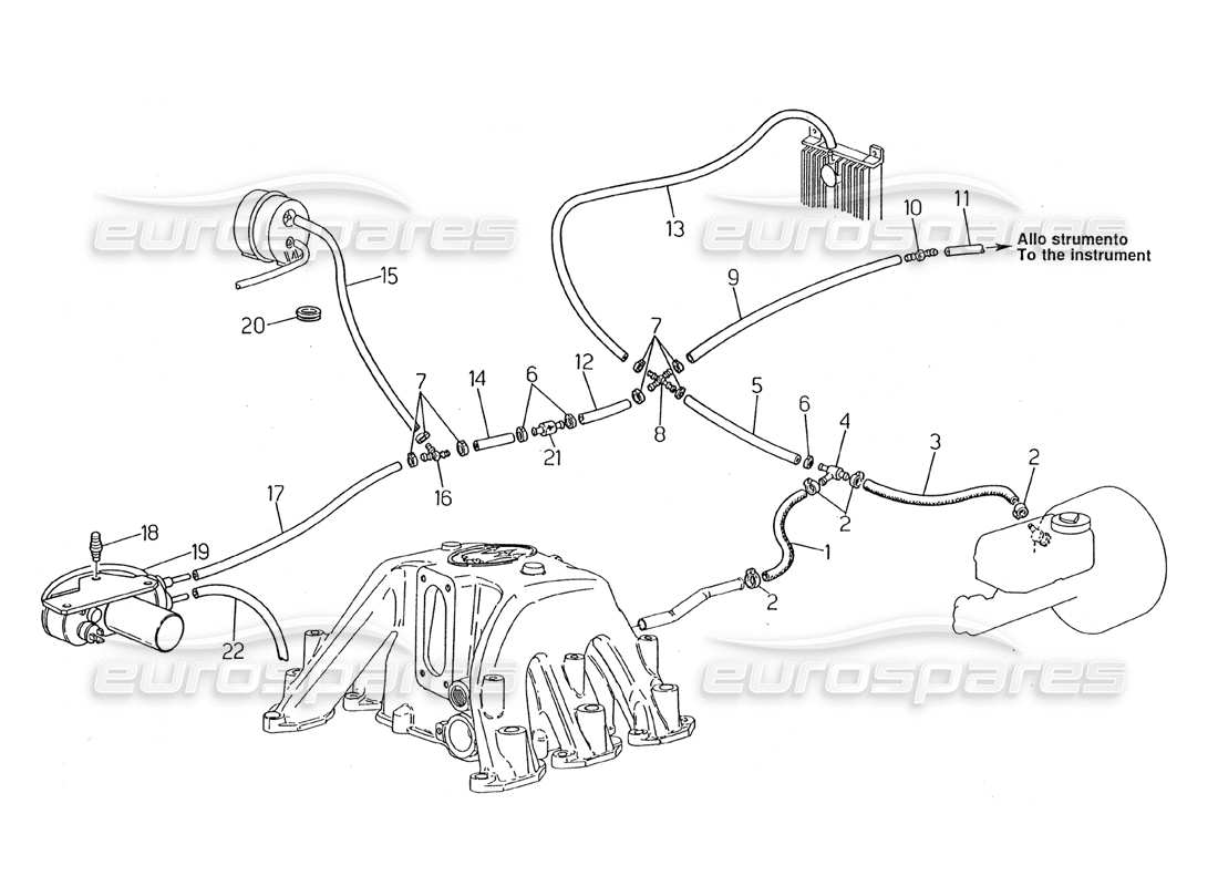 maserati 2.24v diagrama de piezas del sistema de vacío