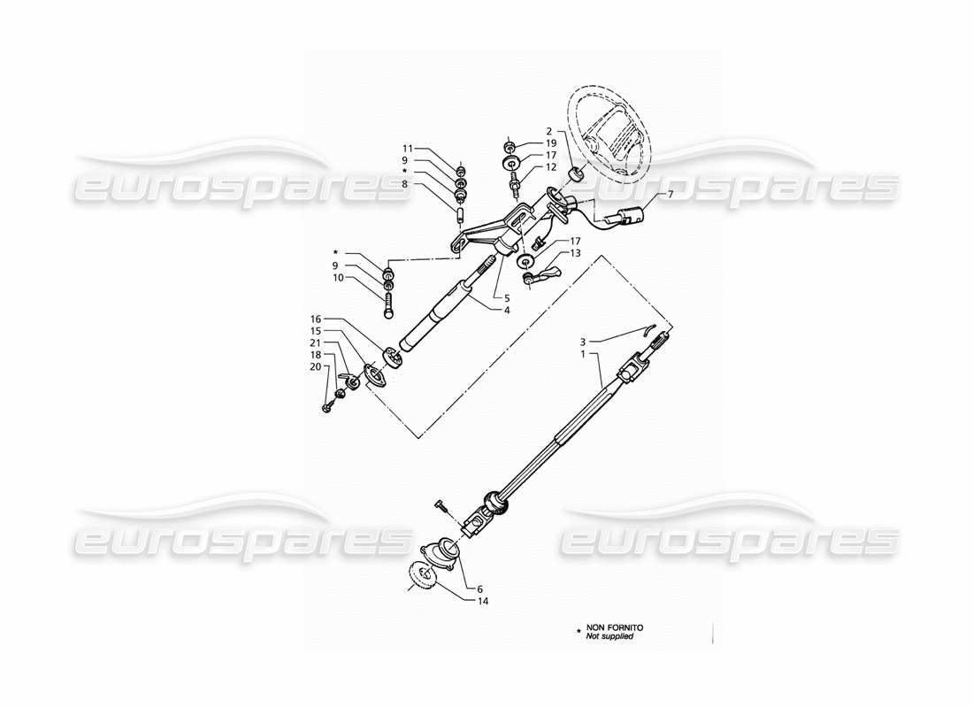 maserati qtp. 3.2 v8 (1999) columna de dirección diagrama de piezas