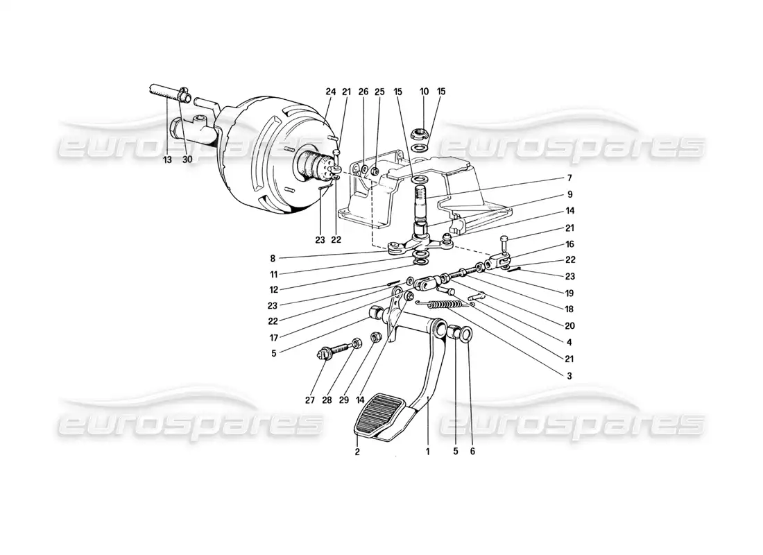 ferrari 328 (1985) sistema hidráulico de frenos (variantes para versión rhd) diagrama de piezas
