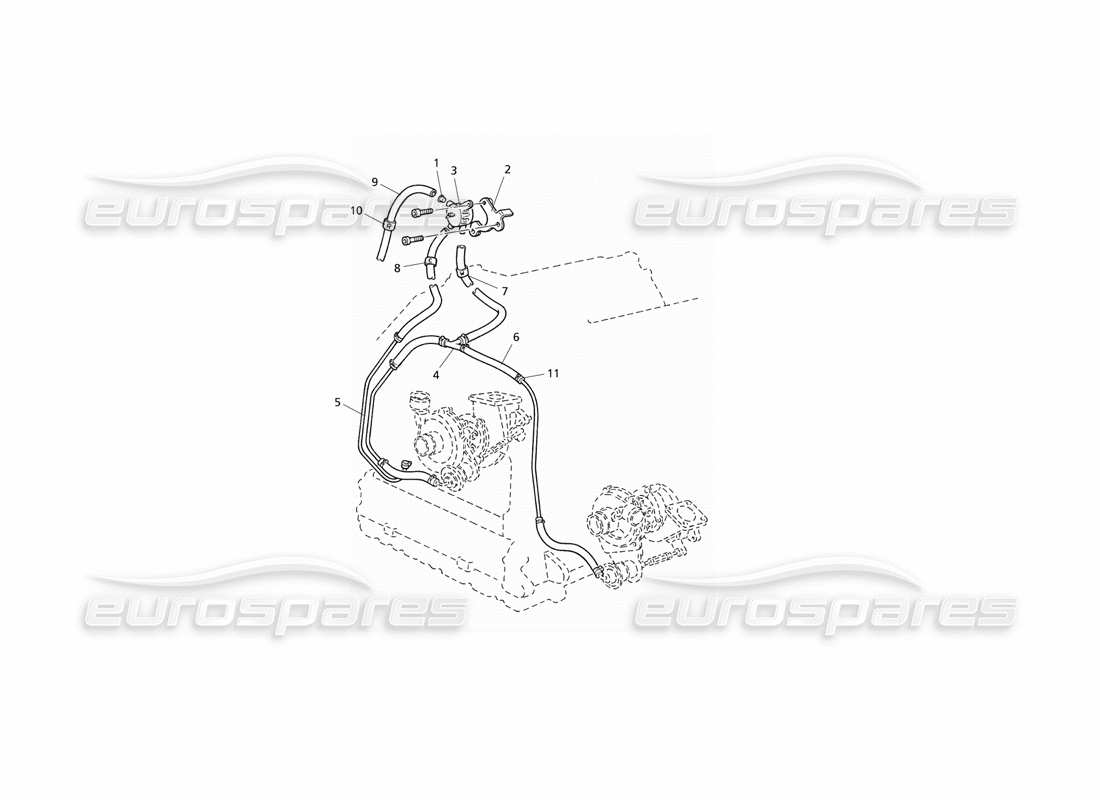 maserati qtp v6 evoluzione diagrama de piezas del sistema de control de impulso