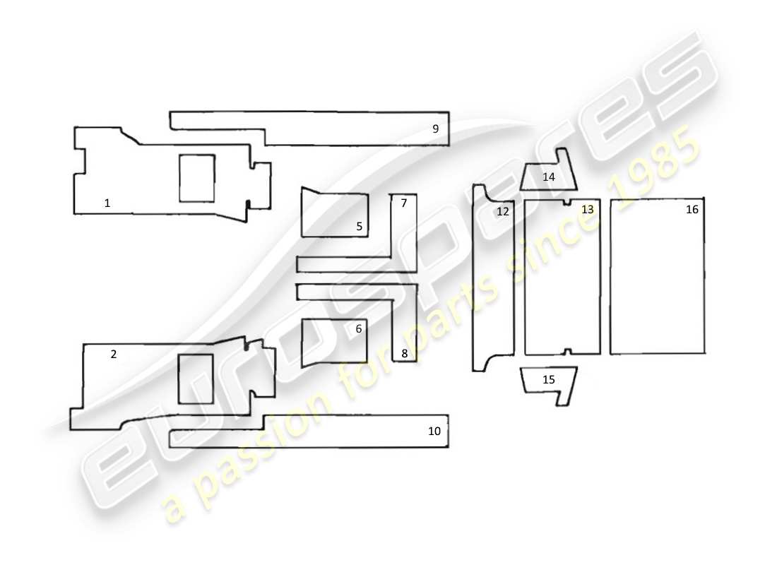 maserati kyalami alfombras diagrama de piezas