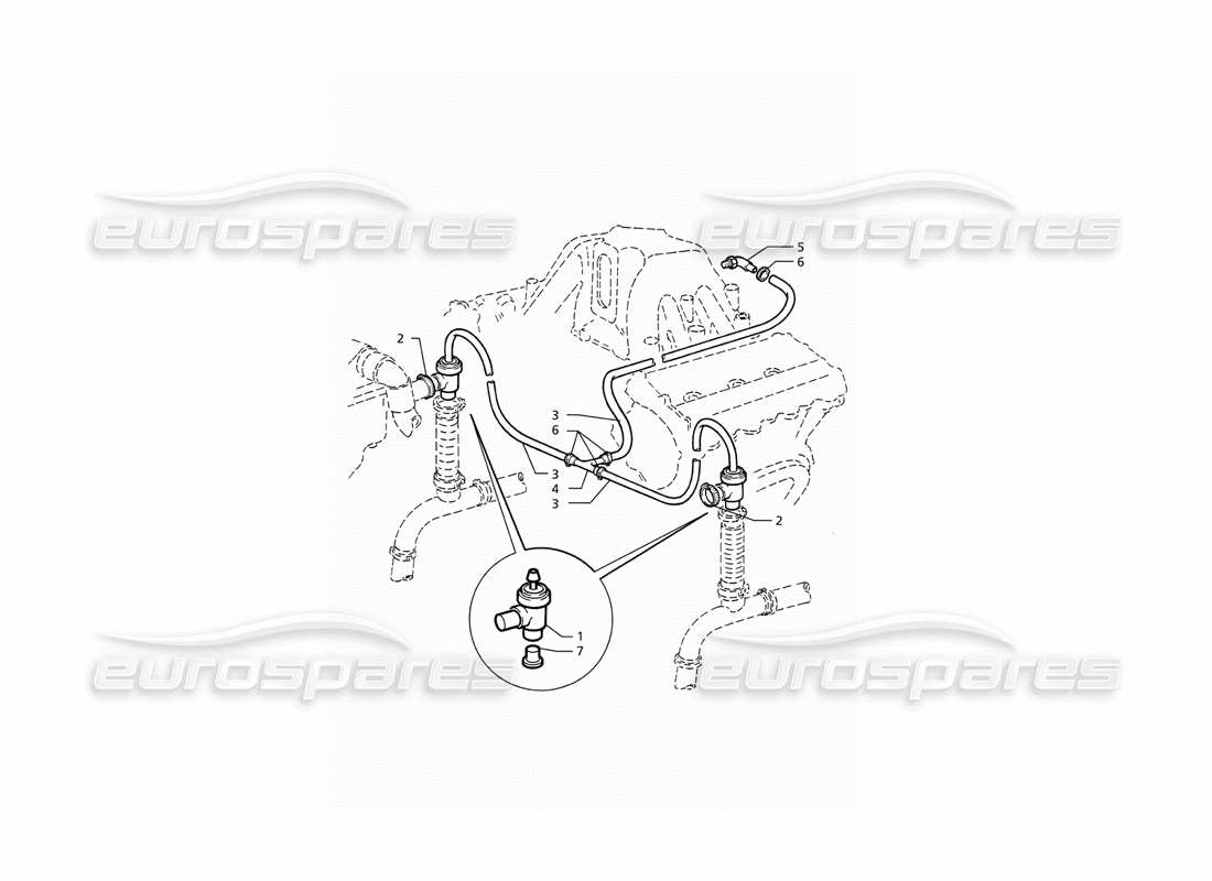 maserati ghibli 2.8 (abs) sistema de válvula pop-off diagrama de piezas