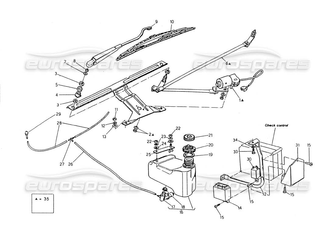 maserati 418 / 4.24v / 430 limpiaparabrisas, dirección derecha diagrama de piezas