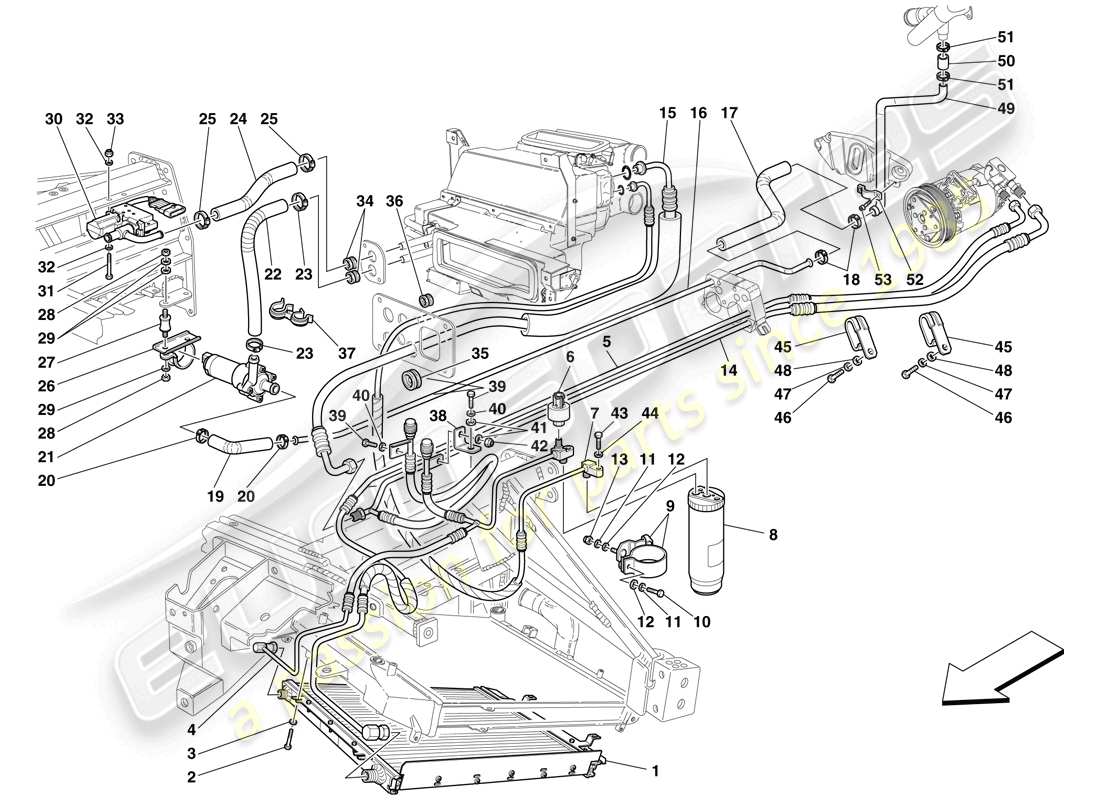maserati mc12 sistema de aire acondicionado diagrama de piezas