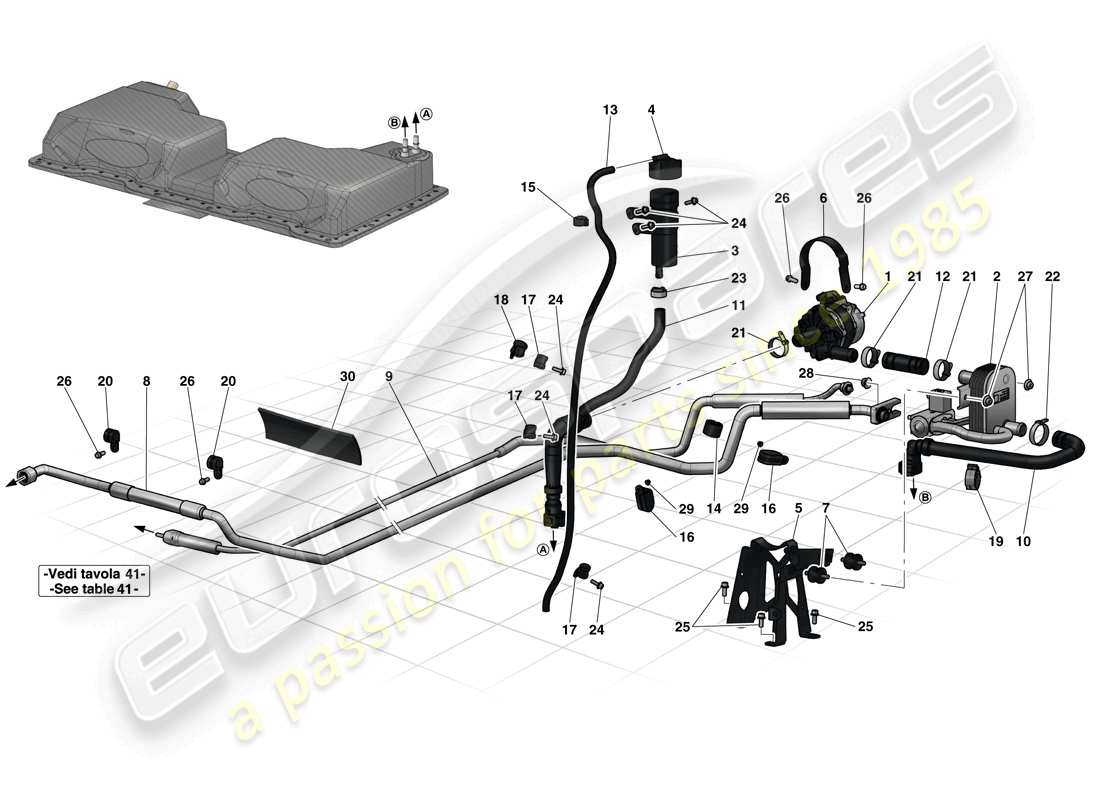 ferrari laferrari (usa) battery cooling system part diagram