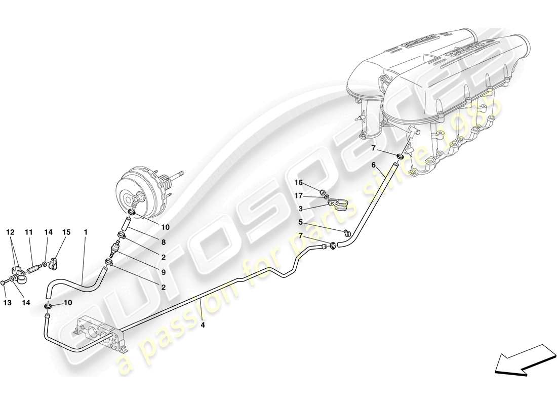 ferrari f430 coupe (europe) diagrama de piezas del sistema de dirección asistida
