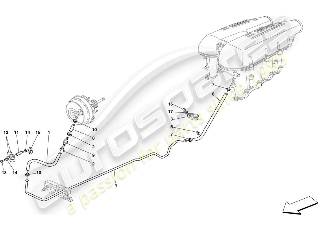 ferrari f430 coupe (usa) diagrama de piezas del sistema de dirección asistida