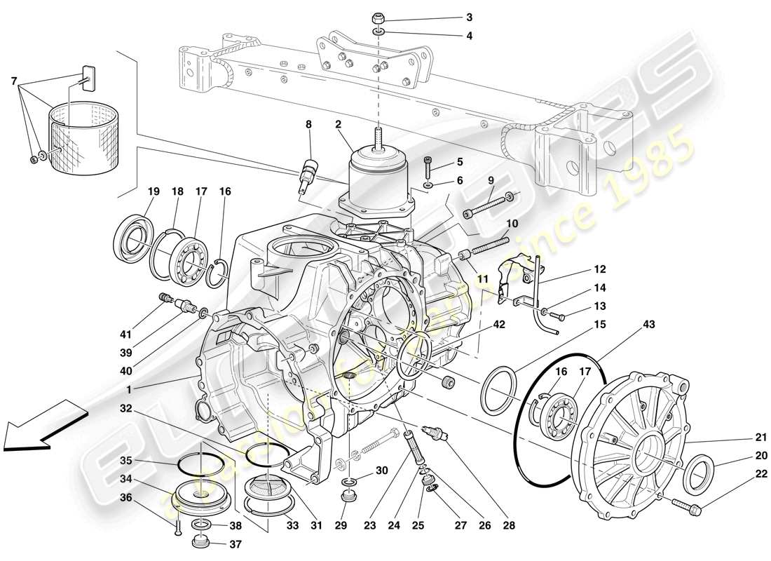 maserati mc12 caja de cambios/diferencial diagrama de piezas