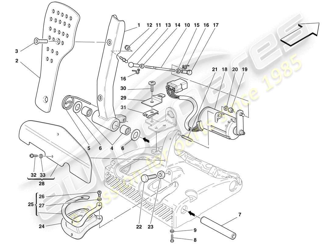 maserati mc12 electronic accelerator pedal diagrama de piezas