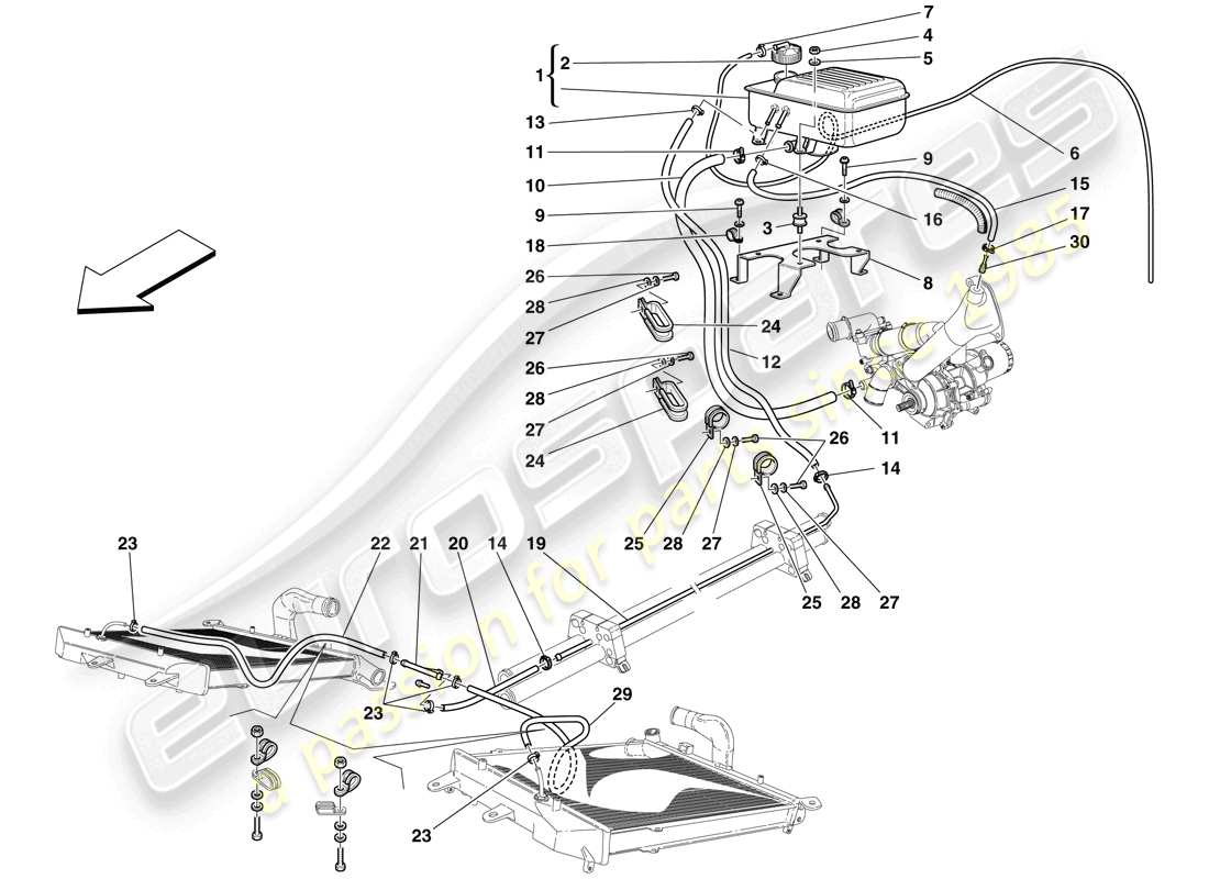 maserati mc12 diagrama de piezas de nourice y tuberías