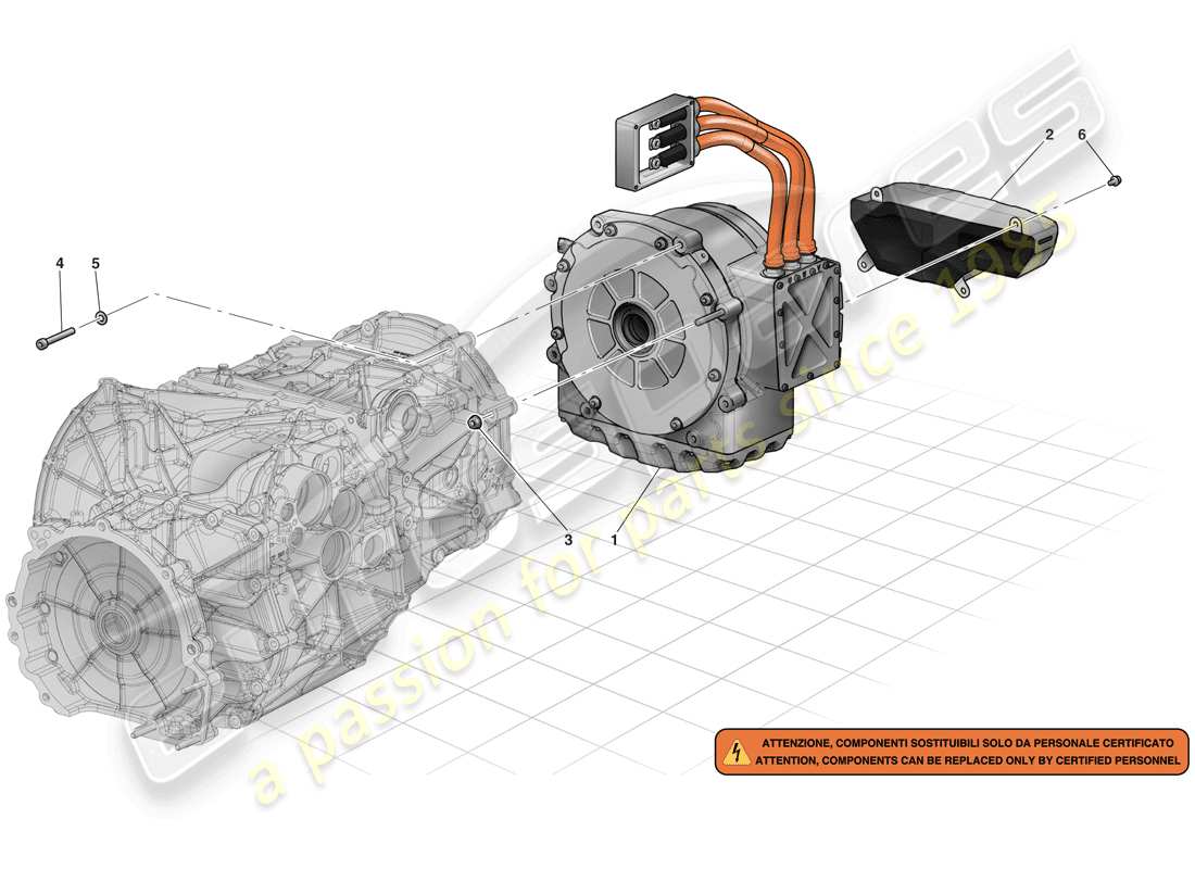 ferrari laferrari (usa) diagrama de piezas del motor eléctrico