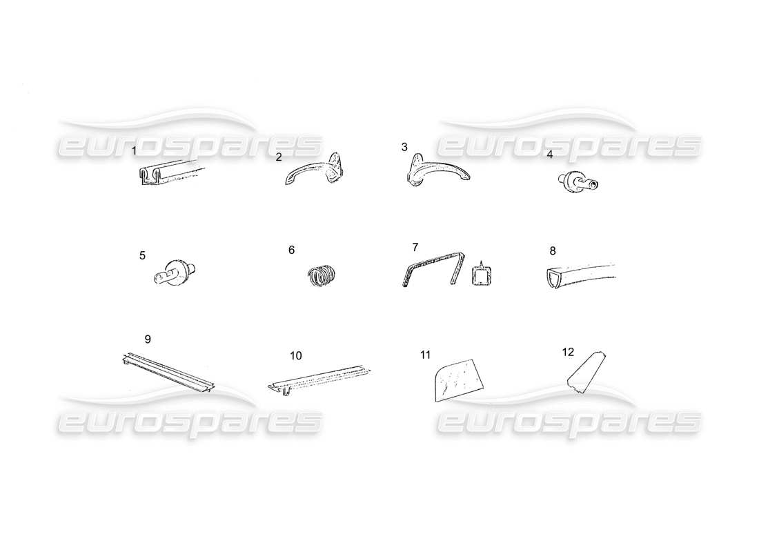 ferrari 250 gt (coachwork) puerta (continuación) diagrama de piezas