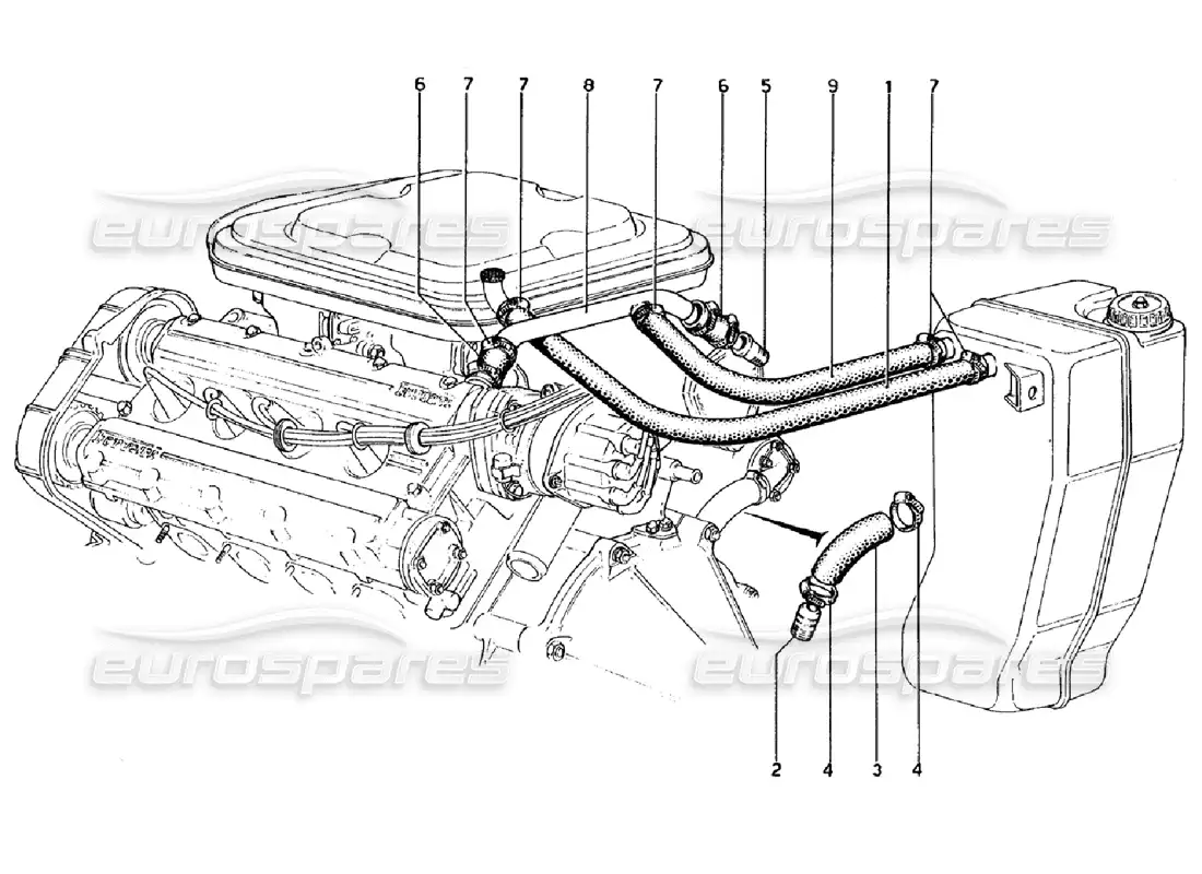 ferrari 308 gtb (1976) golpe - por sistema diagrama de piezas