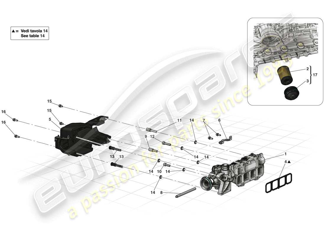ferrari laferrari (europe) bomba de aceite diagrama de piezas
