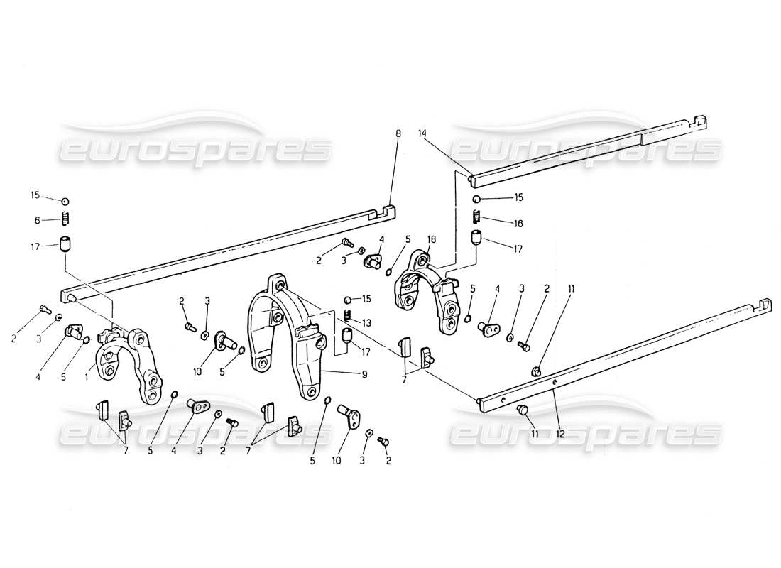 maserati 418 / 4.24v / 430 caja de cambios, controles externos zf diagrama de piezas